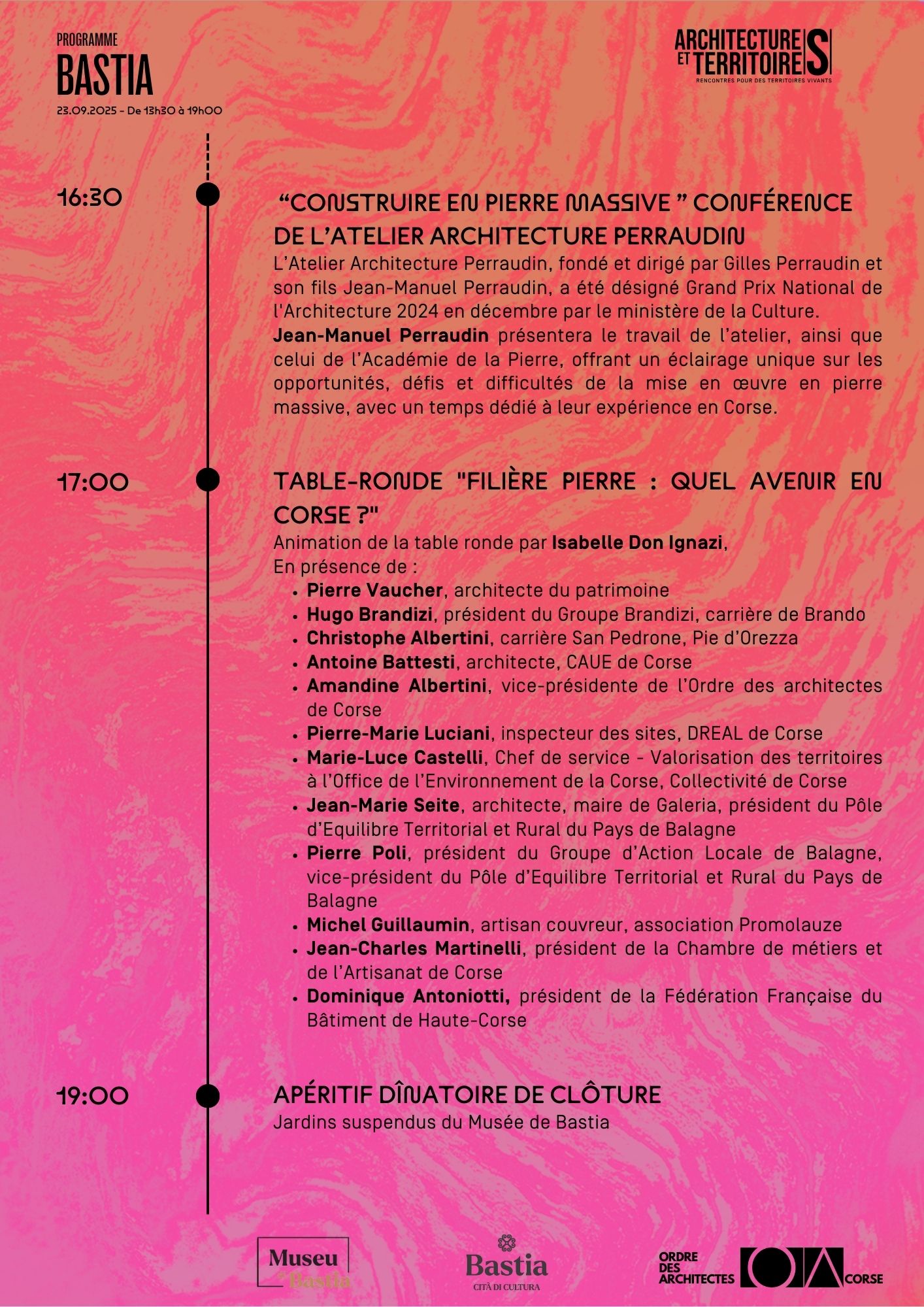 Architectures & Territoires 2025 - Programme - CROA CORSE 2