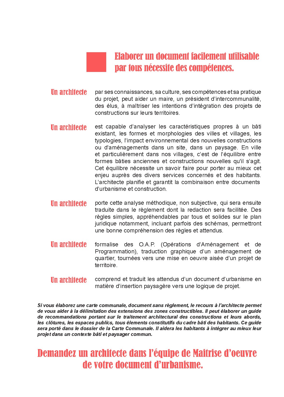 Le recours à l'architecte page 3