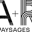 Le logo d'A+R paysages, avec un A en trame de points et un R en lignes