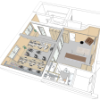 Axonométrie bureaux