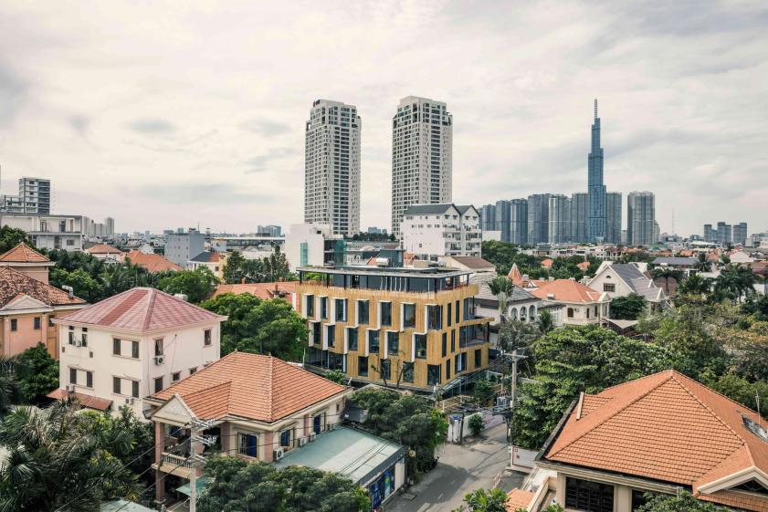 BUREAUX FACADE BAMBOU SAIGON