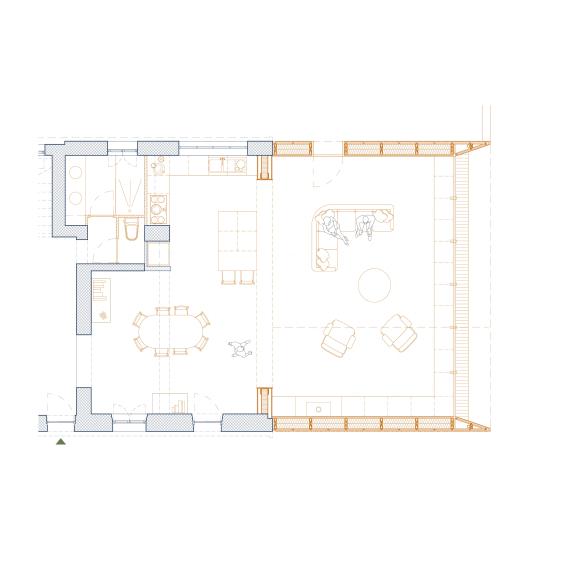 Plan projeté du rez-de-chaussée