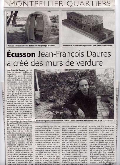 Midi libre - JF Daures invente le mur végétal GREENWALL