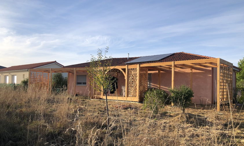 Pergolas réalisée - plantations prévues cet hiver