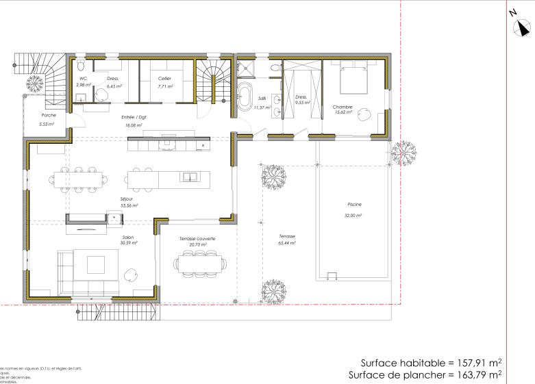 Plan Rez-de-jardin