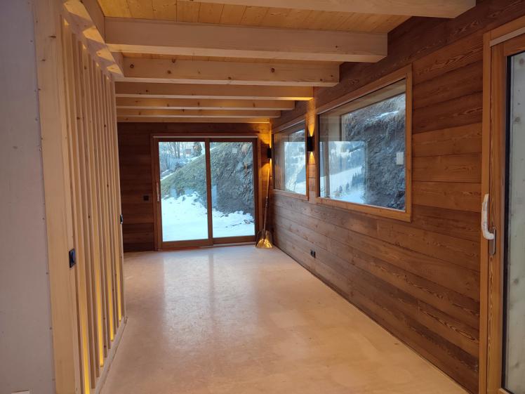 Extension d'un chalet - photo de l'intérieur