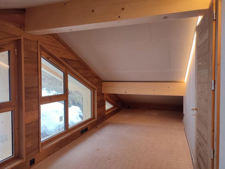 Extension d'un chalet - photo de l'intérieur