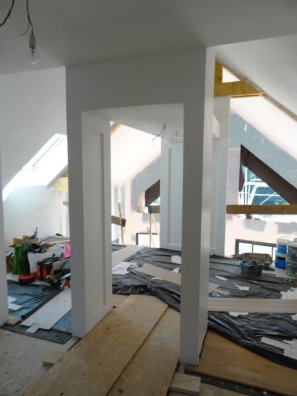 Chantier : Etage haut de l'escalier