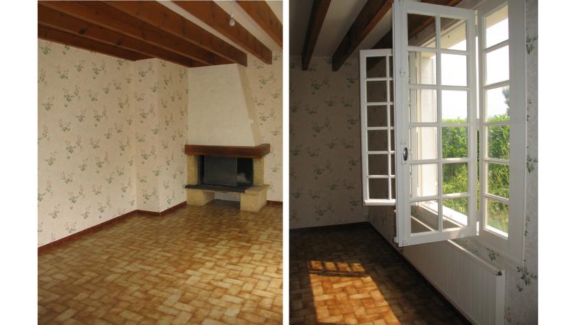 L’intérieur de la maison avant travaux.