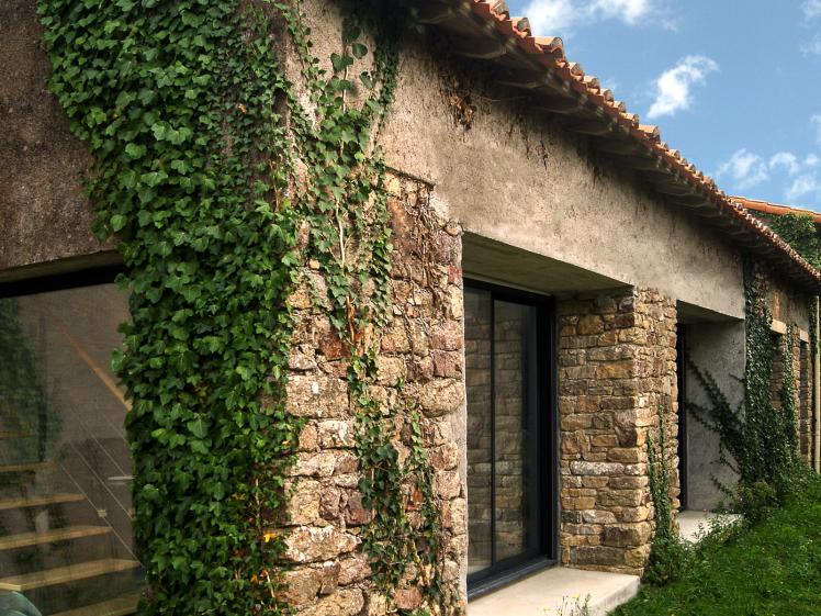 Ouvrir le chai sur le jardin - Mise envaleur des murs en pierre existant