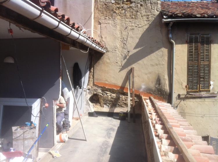 Terrasse en chantier