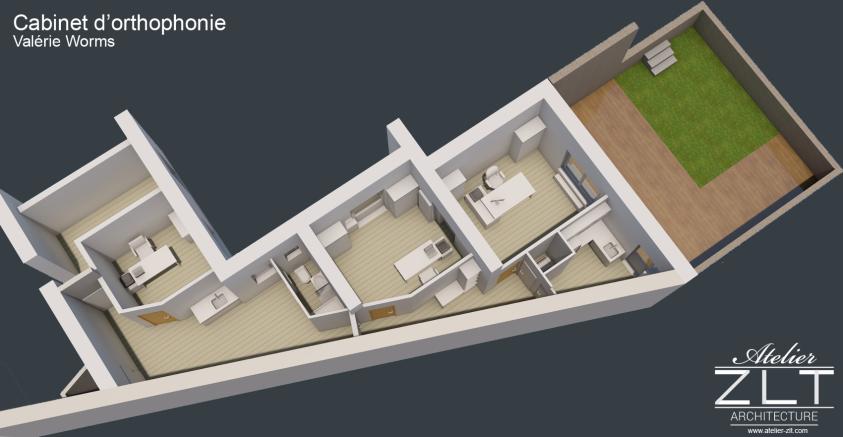 Fluidité de l'espace pour la réunion de ces 2 appartements