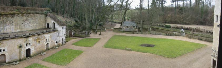 Vue du boissier depuis le manoir de la Possonnière