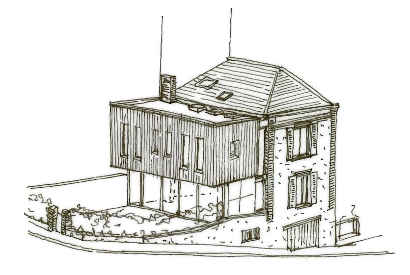 croquis d'étude, vue axonométrique