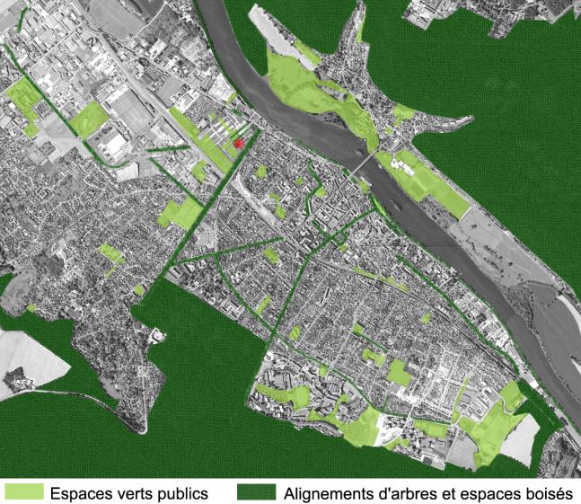 Insertion du projet dans la trame verte et bleue de l'aggolmération