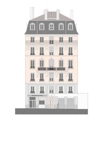 Immeuble Doyenné - plan de façade sur avenue du Doyenné