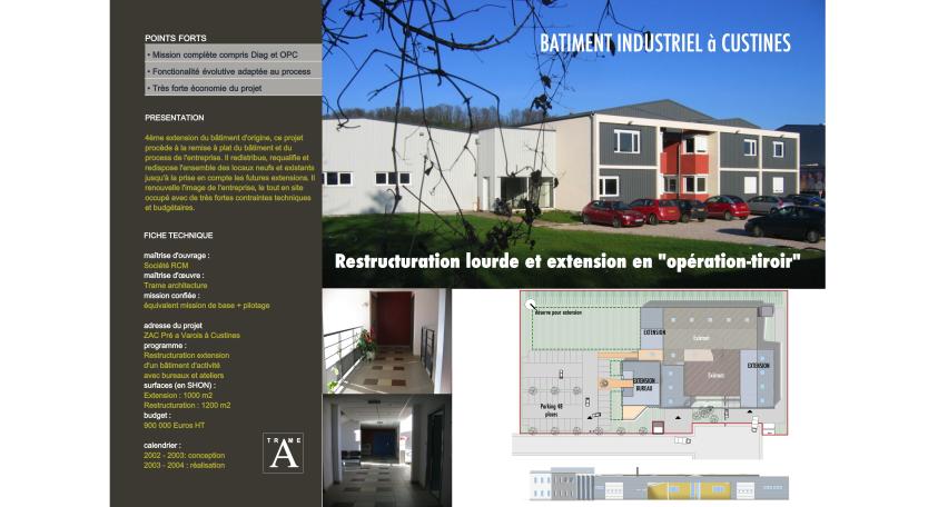 Restructuration Extension d'un Bâtiment Industriel  à Custines