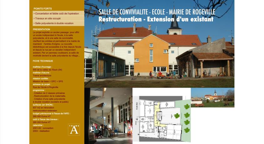 EXTENSION-RESTRUCTURATION D'UN GROUPE SCOLAIRE AVEC SALLE MIXTE (MOTRICITE + POL