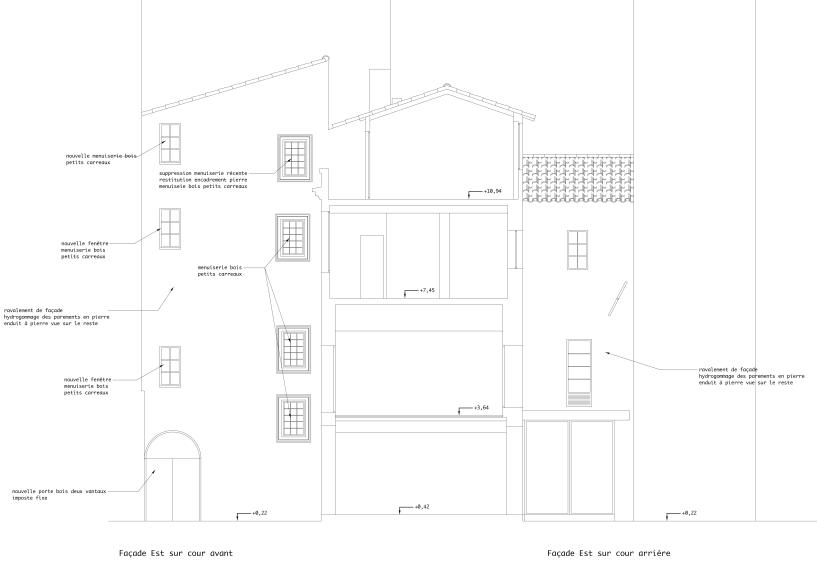 Façades intérieures - projet