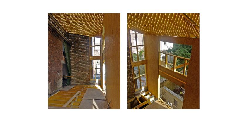 Rénovation de deux maisons de ville à Lille - Extension Ossature bois 