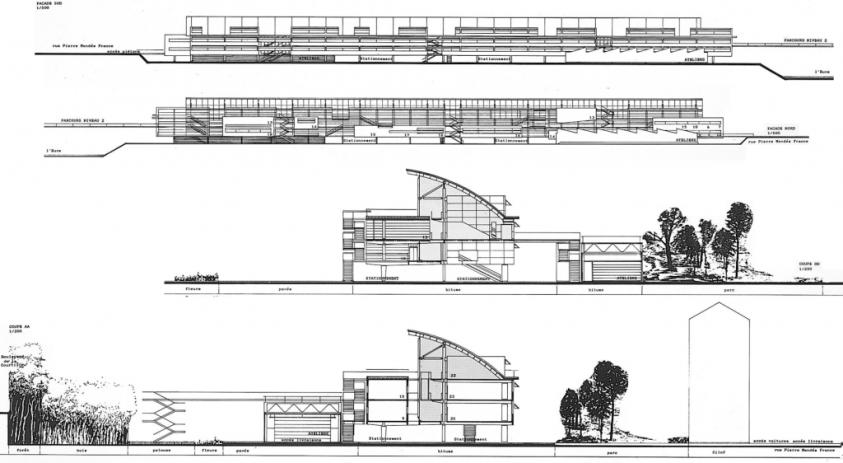 Coupes A & D Façades Sud & Nord