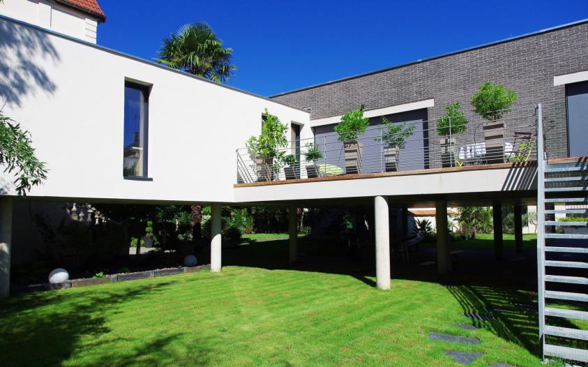 extension d'un hôtel particulier, terrasse bois