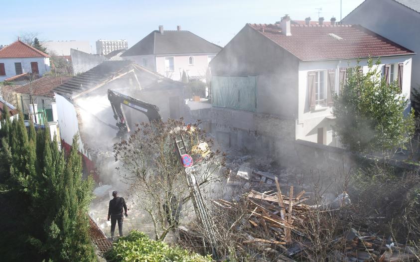 extension d'un hôtel particulier, travaux