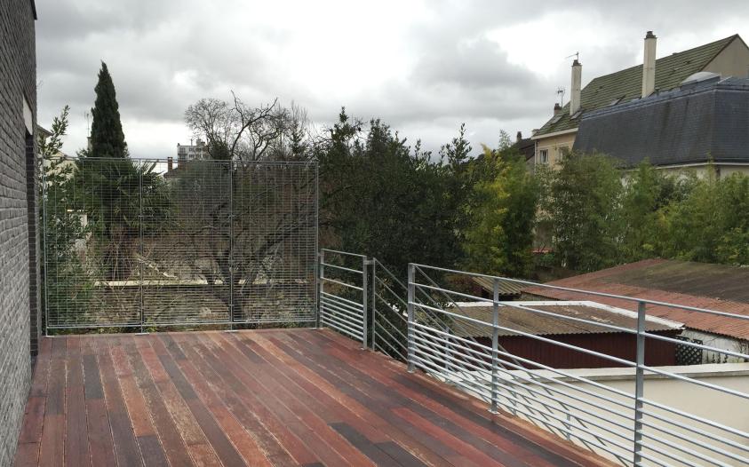 extension d'un hôtel particulier, terrasse bois