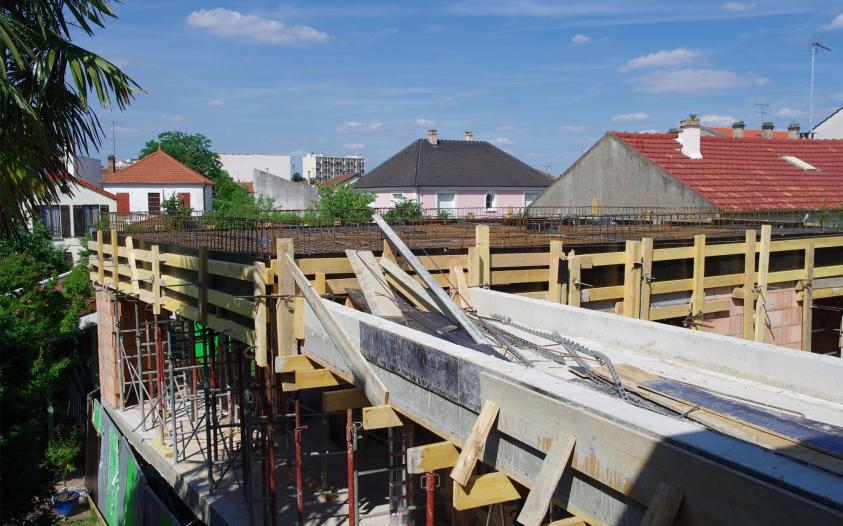 extension d'un hôtel particulier, travaux