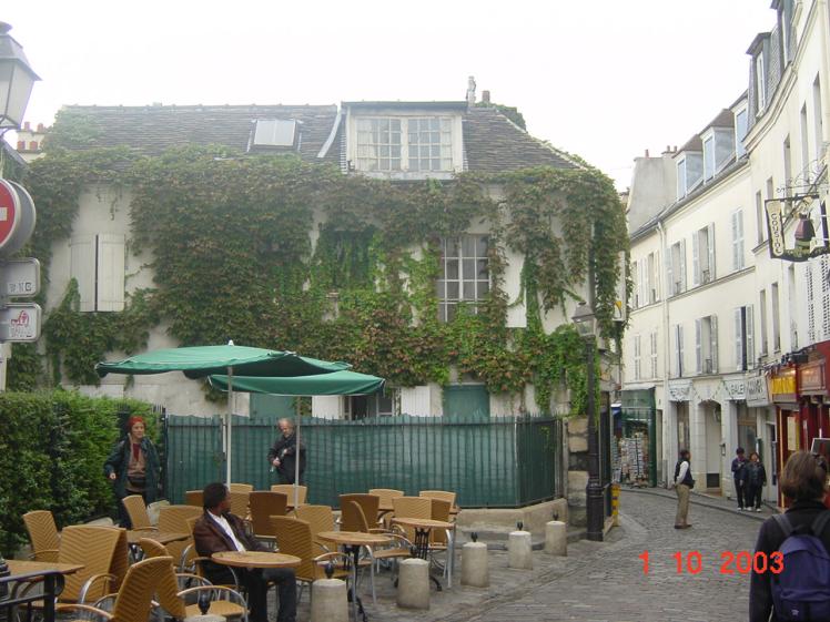 Le bâtiment initial masque par le lierre