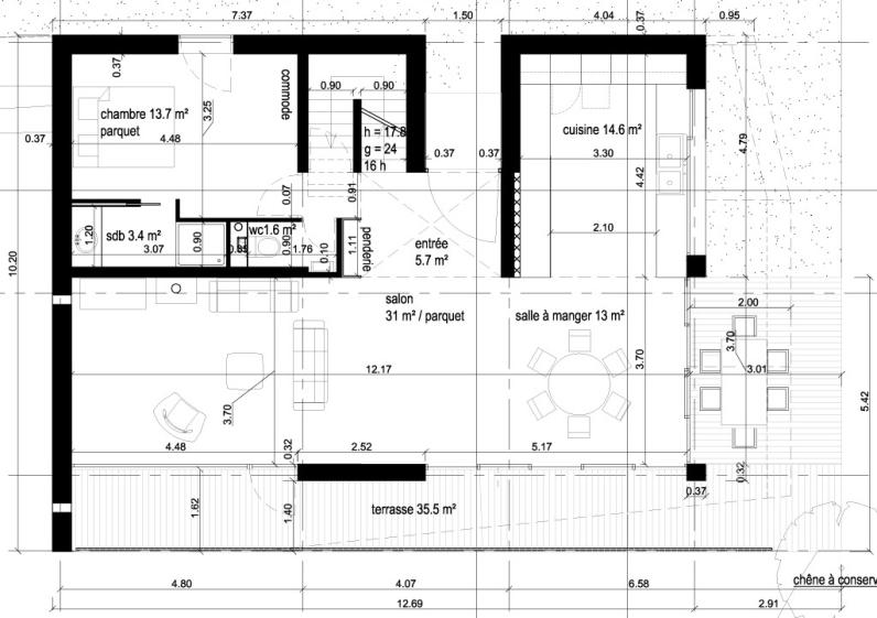 Plan du rez de chaussée