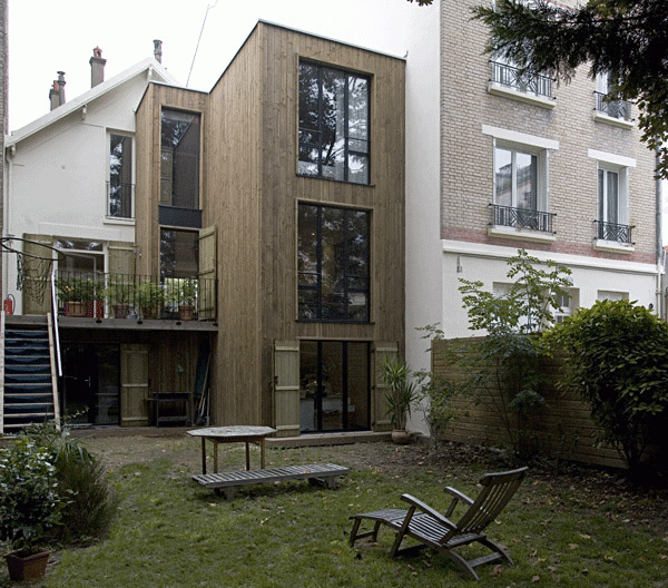 Vue de l'extension, côté jardin