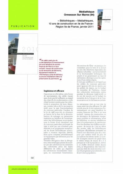Publication Journal Région Ile de France 2011