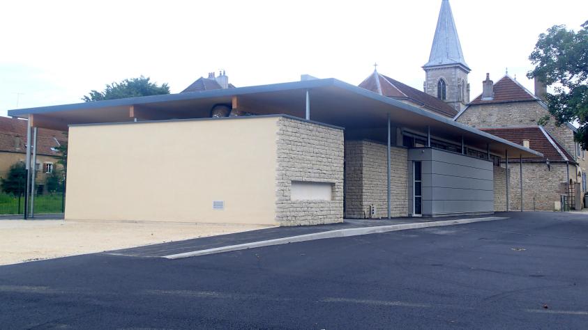 Vue générale sur entrée périscolaire Façade Nord Ouest