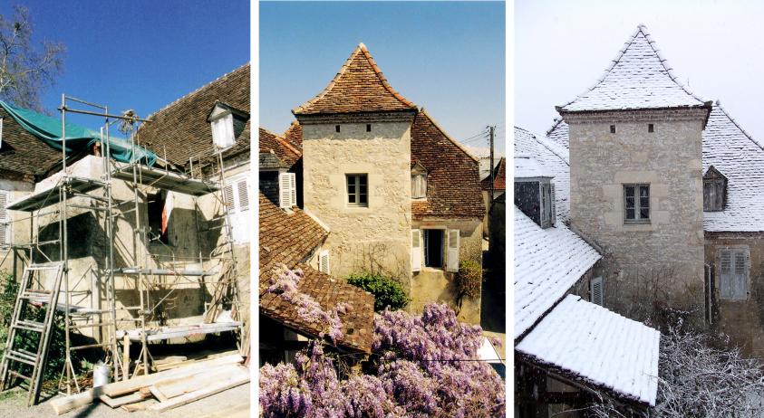 TRAVAUX EN COUR - PIGEONNIER - VUE SOUS LA NEIGE