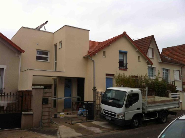 Façade sur rue fin de chantier