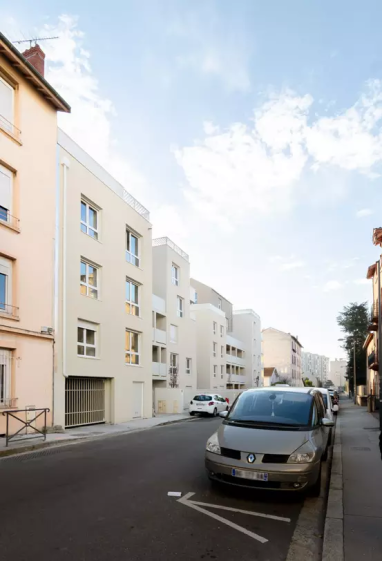 construction de 50 logements collectifs - Villeurbanne - perspective depuis la r