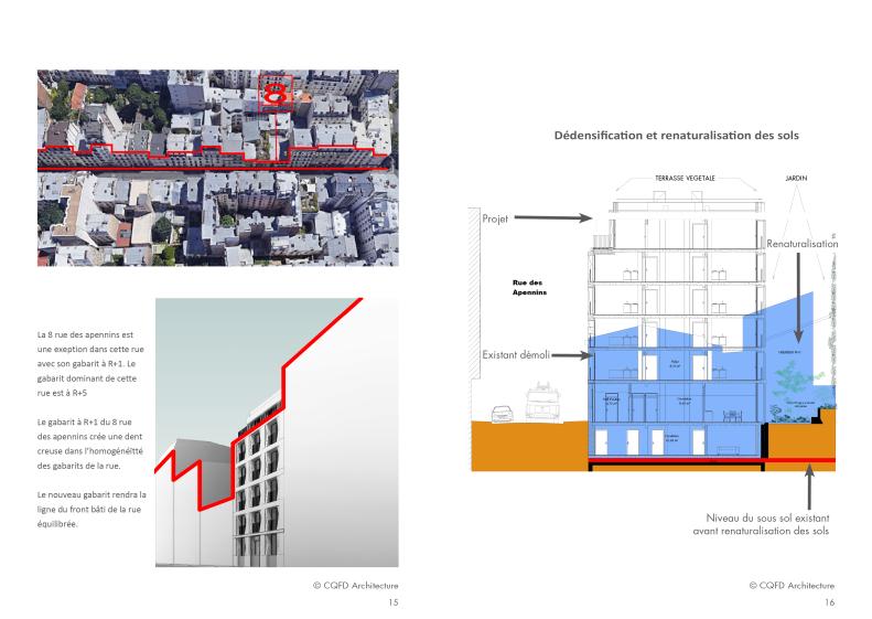 Densification de la hauteur pour un gain de surface - Renaturation des sol avec 