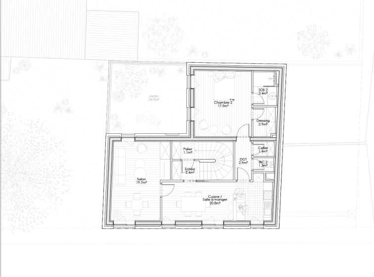 Plan du premier étage