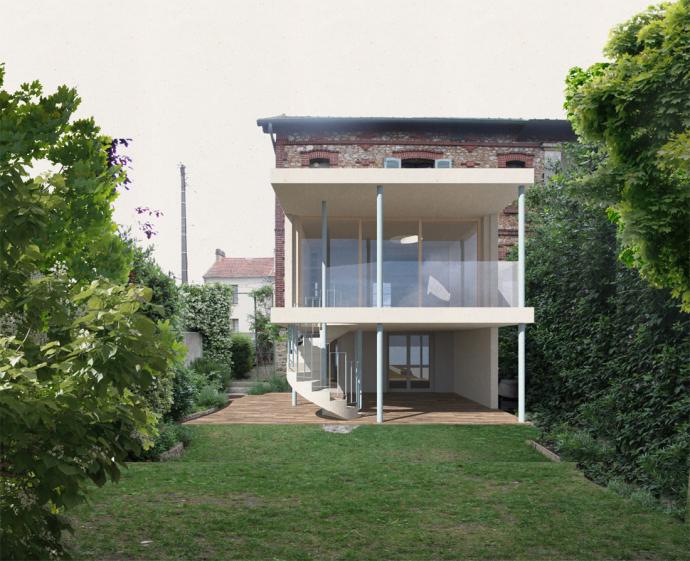 Maison Le - rénovation et extension d'une maison en bande, Andrésy (78)