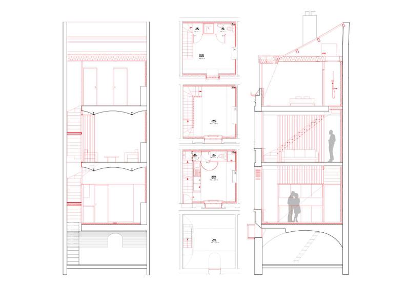 Plans et coupes des maisons individuelles