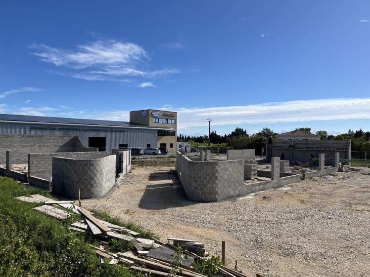 CHANTIER EN COURS // Construction d'un bâtiment commercial // Saze // Chantier