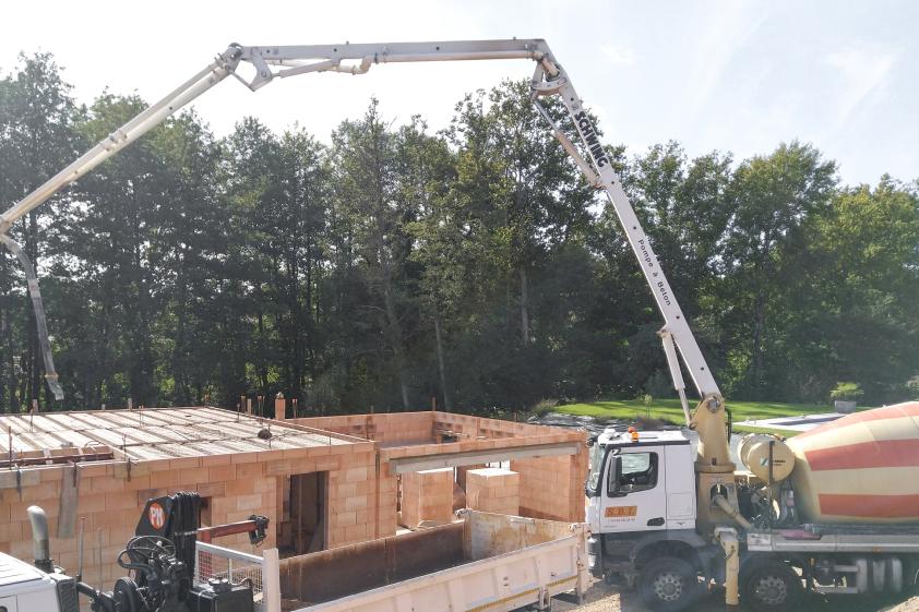 Vue du chantier avec grue