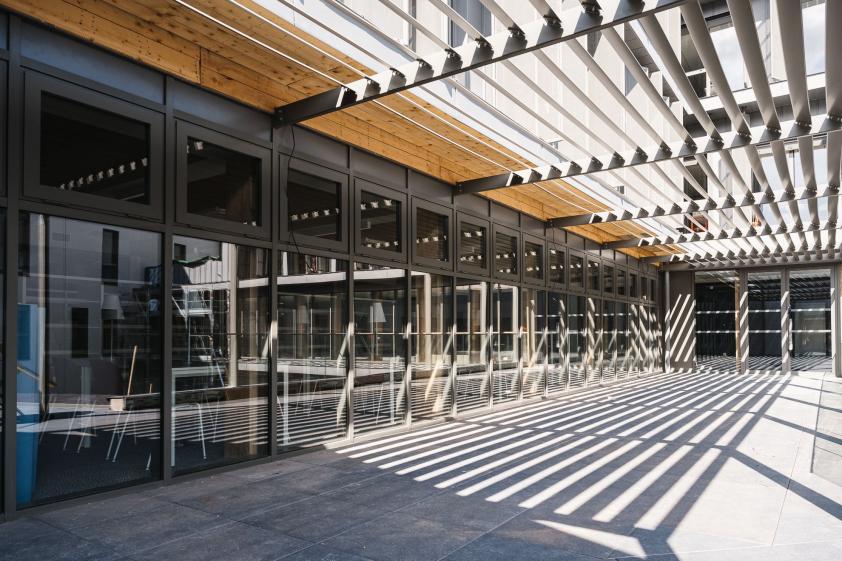 vue de la terrasse de la bibliothèque