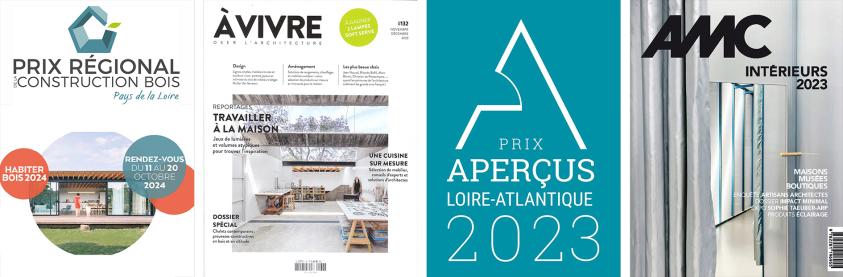 Prix Fibois Pays de la Loire, Prix Aperçu Loire-Atlantique CAUE 44, publication AMC, publication A vivre