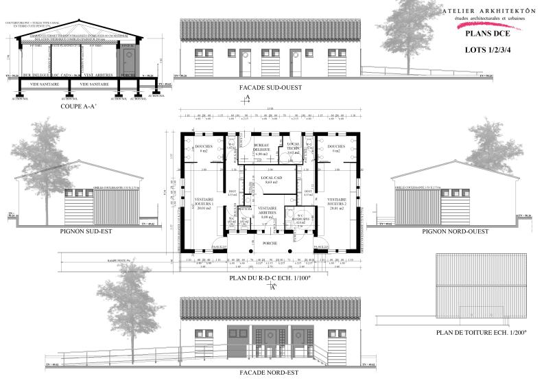 Plans, coupe et façades