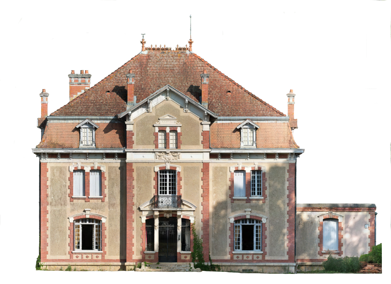 Ortho image en élévation d'une villa