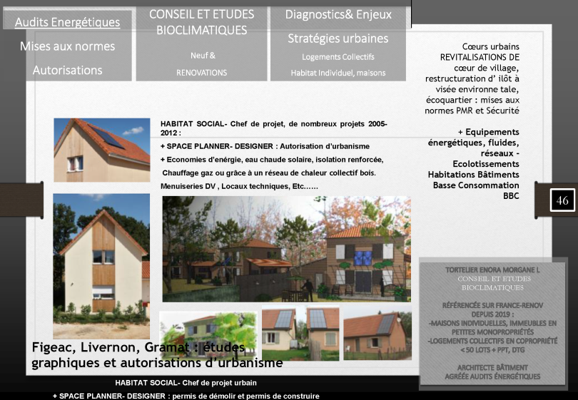 Références significatives_ seule ou chef de projet de maitrise d'oeuvre conception avec bureaux d'études et architectes-urbanistes 
