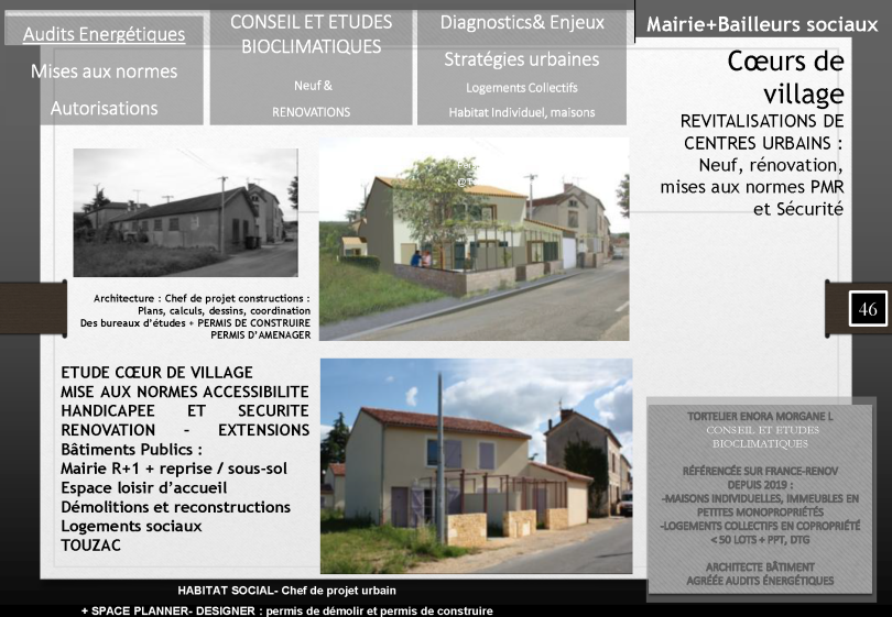 Références significatives_ seule ou chef de projet de maitrise d'oeuvre conception avec bureaux d'études et architectes-urbanistes 
