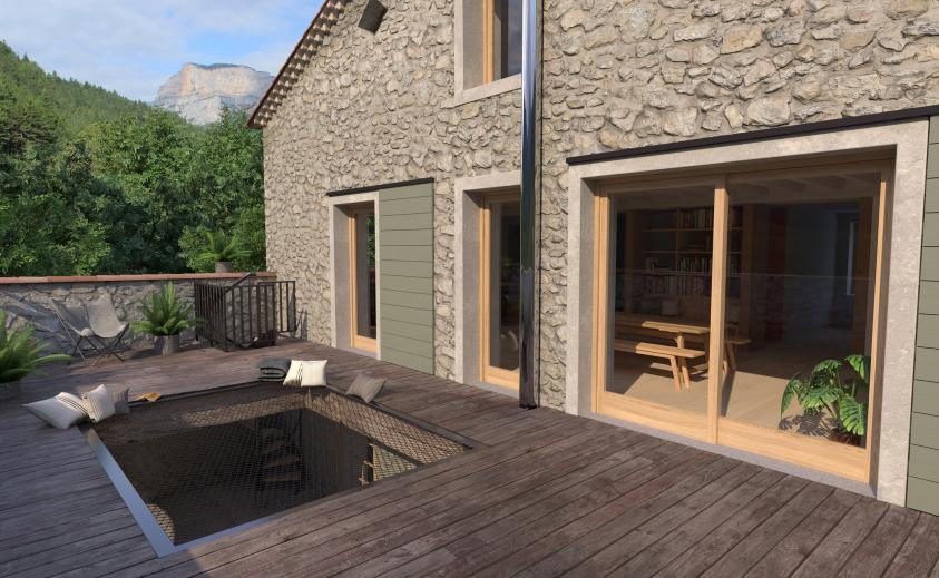 Insertion paysagère d'une rénovation de maison
